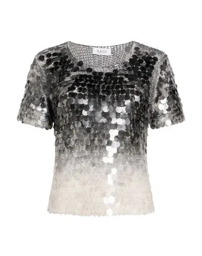 Aviu Aviù Woman Top Grey Size 6 Cotton, Polyamide