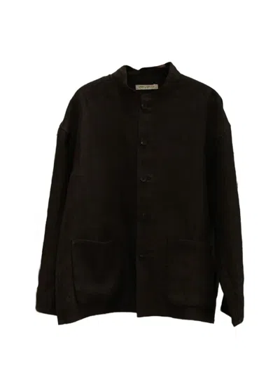 Aviva Jifei Xue Argyle Jacquard-weave Single Breasted Coat In Brown