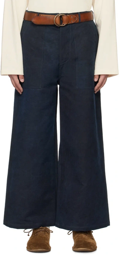 Aviva Jifei Xue Indigo Baker Trousers In Ss24-bp-is