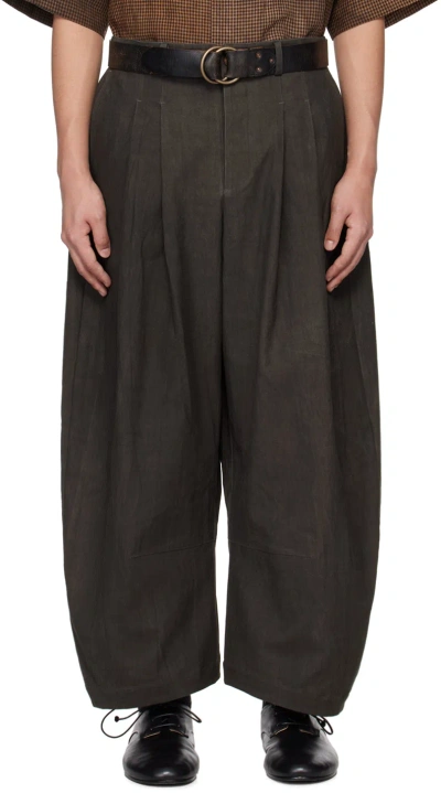 Aviva Jifei Xue Ssense Exclusive Grey Cocoon Shaped Trousers In Ss24-secsp-cs