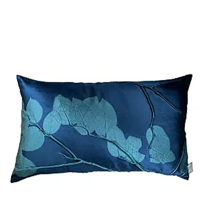 Aviva Stanoff Azure Lemon Leaf Signature Velvet Collection Pillow, 12 X 20