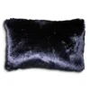 Aviva Stanoff Navy Bark Faux Fur Pillow, 12 X 18 In Navy