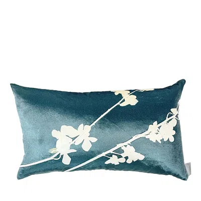 Aviva Stanoff Orchid Malachite Signature Velvet Collection Pillow, 12 X 20
