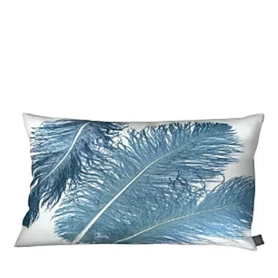 Aviva Stanoff Plume Twilight Ivoire Eco Suede Collection Pillow, 12 X 20 In Crème/twilight