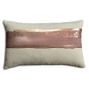 Aviva Stanoff Horizon Canvas Rose Quartz Rose Gold Pillow, 12 X 20 In Rose Gold
