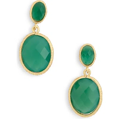 Avivo Crystal Double Drop Earrings In Gold