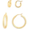 Avivo Set Of Two Hoop Earrings In Gold