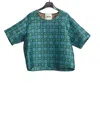 Avn Women's Easy Cool Top In Jacquard Black/green/light Blue In Multi
