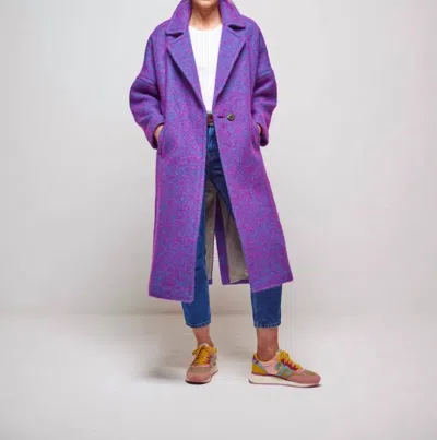 Avoca Reflections Light Donegal Herringbone Coat In Refleck In Multi