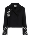 Avolio Milano Woman Jacket Black Size 10 Virgin Wool, Cashmere