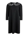 AVOLIO MILANO AVOLIO MILANO WOMAN MINI DRESS BLACK SIZE 10 VIRGIN WOOL, LYOCELL, POLYAMIDE