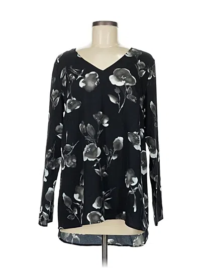 Pre-owned Avon Long Sleeve Blouse In Black
