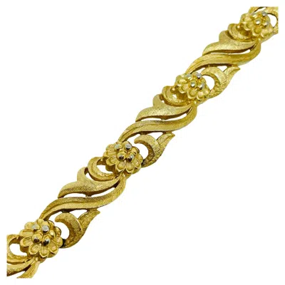 Pre-owned Avon Signed Vintage Gold Tone Designer Bracelet In Multi