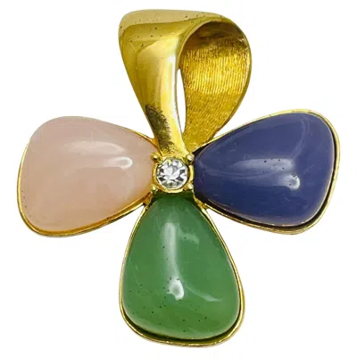 Pre-owned Avon Vintage  Signed Flower Pendant Necklace In Multi