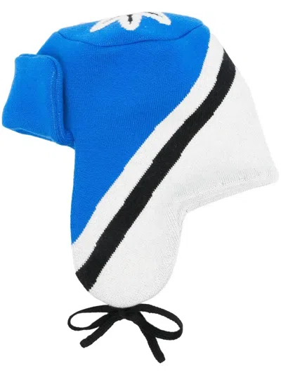 Avril 8790 Colour-block Knit Hockey Hat In Blue