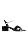 Avril Gau Woman Sandals Black Size 7.5 Calfskin