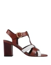 Avril Gau Woman Sandals Brown Size 8 Calfskin In Brown