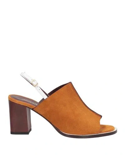 Avril Gau Woman Sandals Tan Size 8 Calfskin In Brown