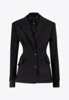 A.w.a.k.e. A.w.a.k.e Mode 3-in-1 Stretch-wool Jacket In Black