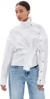 A.w.a.k.e. A. W.a. K.e. Mode Asymmetric Collar Shirt White In White