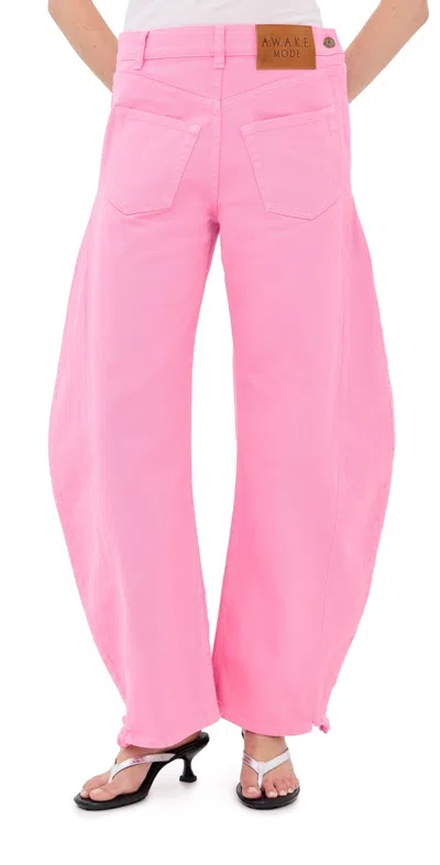 A.w.a.k.e. A. W.a. K.e. Mode Mirror Jeans With Side Inserts Pink