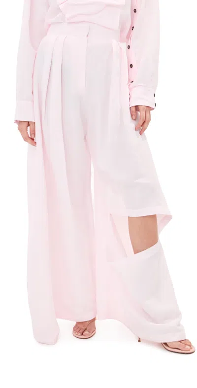 A.w.a.k.e. A. W.a. K.e. Mode Slit Knee Pants Pale Pink