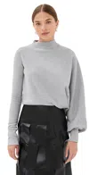 A.w.a.k.e. A. W.a. K.e. Mode Slouched Sleeve Sweatshirt Grey Melange In Gray