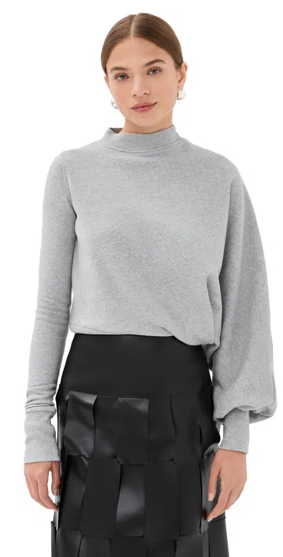 A.W.A.K.E. A. W.A. K.E. MODE SLOUCHED SLEEVE SWEATSHIRT GREY MELANGE