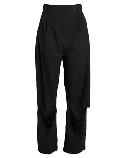 A.w.a.k.e. A. W.a. K.e. Mode Woman Pants Black Size 8 Virgin Wool, Elastane