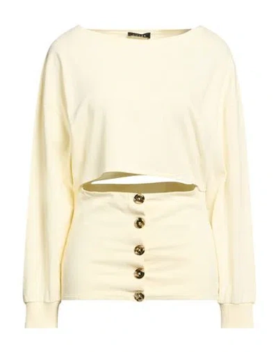 A.w.a.k.e. A. W.a. K.e. Mode Woman Top Pastel Yellow Size M Organic Cotton