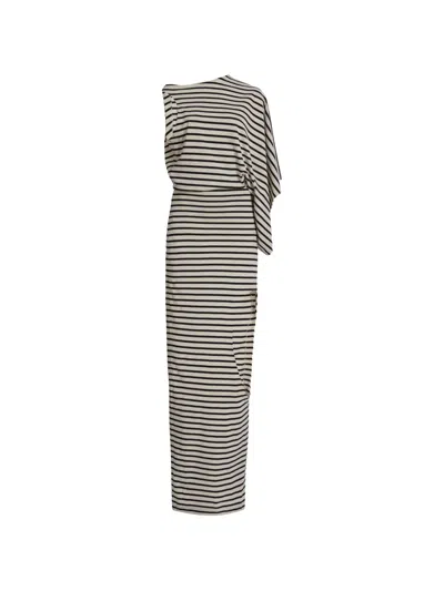 A.w.a.k.e. Asymmetric Cut-out Maxi Dress In Black