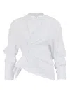 A.w.a.k.e. Organic Cotton Open-back Knotted Jersey Top In White