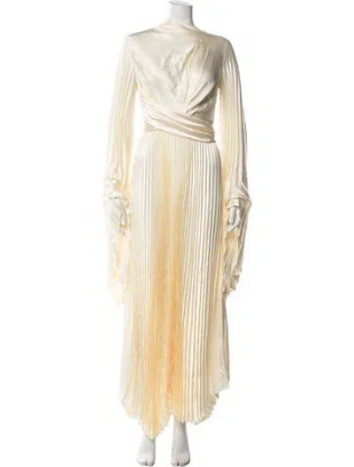 Pre-owned A.w.a.k.e. Asymmetrical Long Dress W/ Tags In Yellow