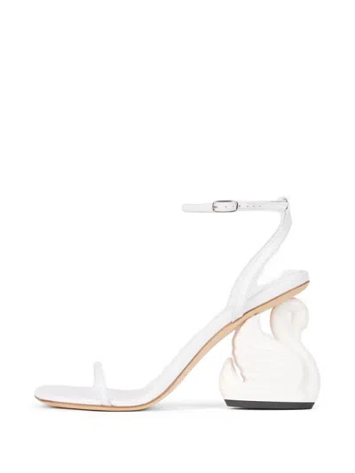 A.w.a.k.e. Beta Swan-heel Sandals In White