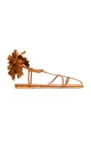 A.w.a.k.e. Bianca Flat With Pom-poms In Brown