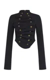 A.w.a.k.e. Bib-front Structured Jacket In Black