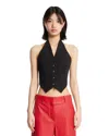 A.w.a.k.e. Button-embellishment Top In Black