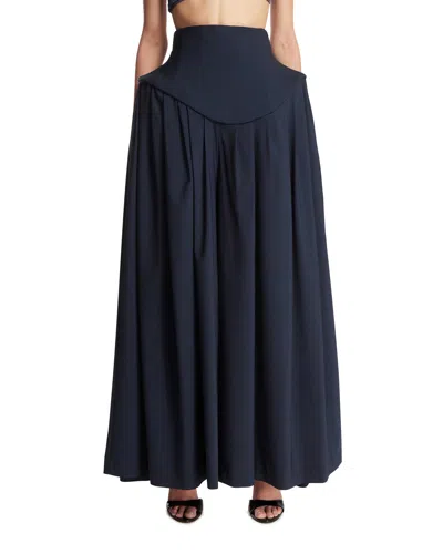 A.w.a.k.e. Blue Sculptural Trousers In Blue Blu   #03326c