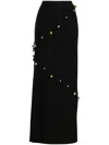 A.w.a.k.e. Buttoned Pencil Skirt In Black