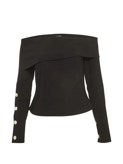 Pre-owned A.w.a.k.e. Button-embellishment Top In Black