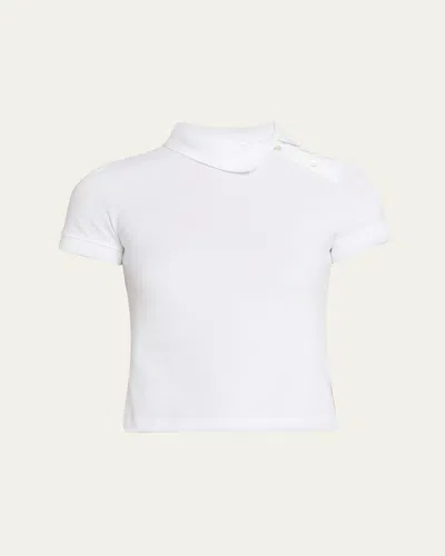 A.w.a.k.e. Collared Tennis Top In White