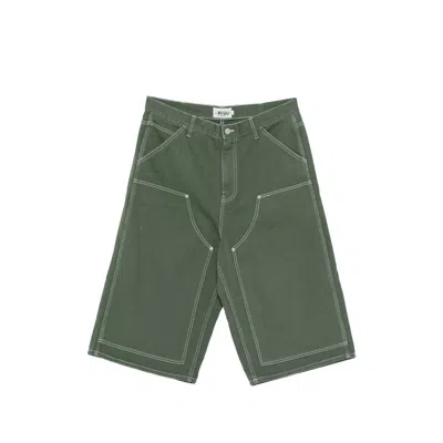 Awake Contrast-stitching Bermuda Short In Green