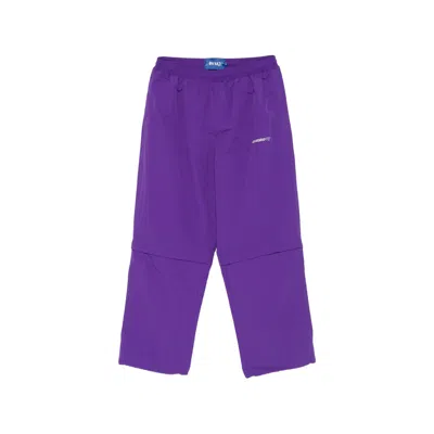 Awake Convertible Drawstring Trousers In Purple