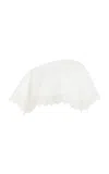 A.w.a.k.e. Cotton-blend Lace Trim Big Collar Top In White