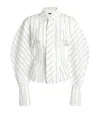 A.w.a.k.e. Oversized Puff-sleeve Poplin Shirt In White