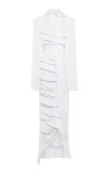 A.w.a.k.e. Cotton Structured Bib-front Trench Coat In White