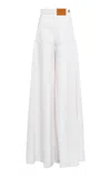 A.w.a.k.e. Cotton Super Wide Leg Mirror Jeans In White