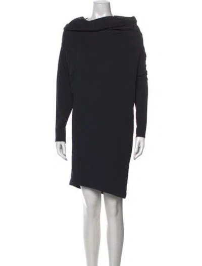 Pre-owned A.w.a.k.e. Cowl Neck Long Sleeve Top In Black