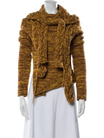 Pre-owned A.w.a.k.e. Cowl Neck Sweater In Orange