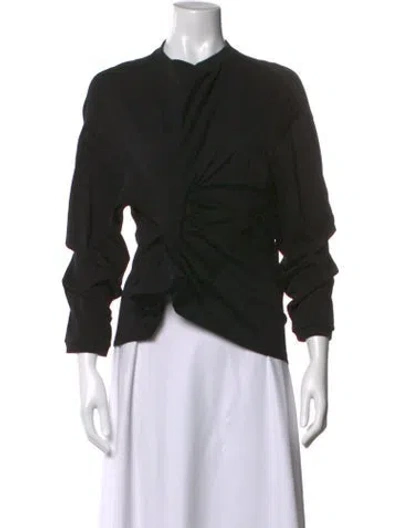Pre-owned A.w.a.k.e. Crew Neck Long Sleeve Top In Black